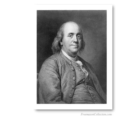Benjamin Franklin, L'un des pères fondateurs des États-Unis d'Amérique. Franc-maçon actif.