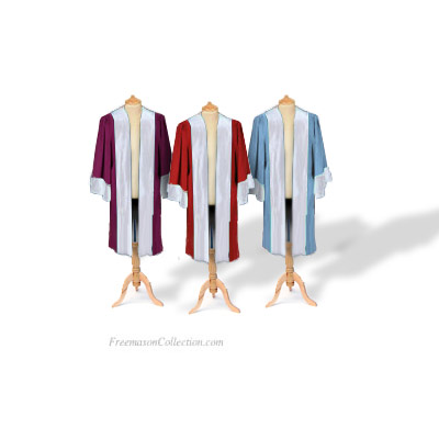 Robes de trois Principaux du Chapitre de l'Arc Royal / Arche Royale. Zorobabel, Agee, Josué.