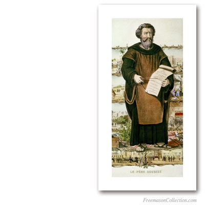 Le Père Soubise. XIXème siècle. L'un des légendaires fondateurs du Compagnonnage. Art maçonnique