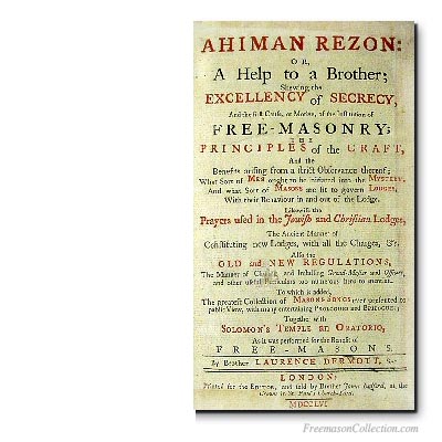 Ahiman Rezon. 1756. Franc-maçonnerie